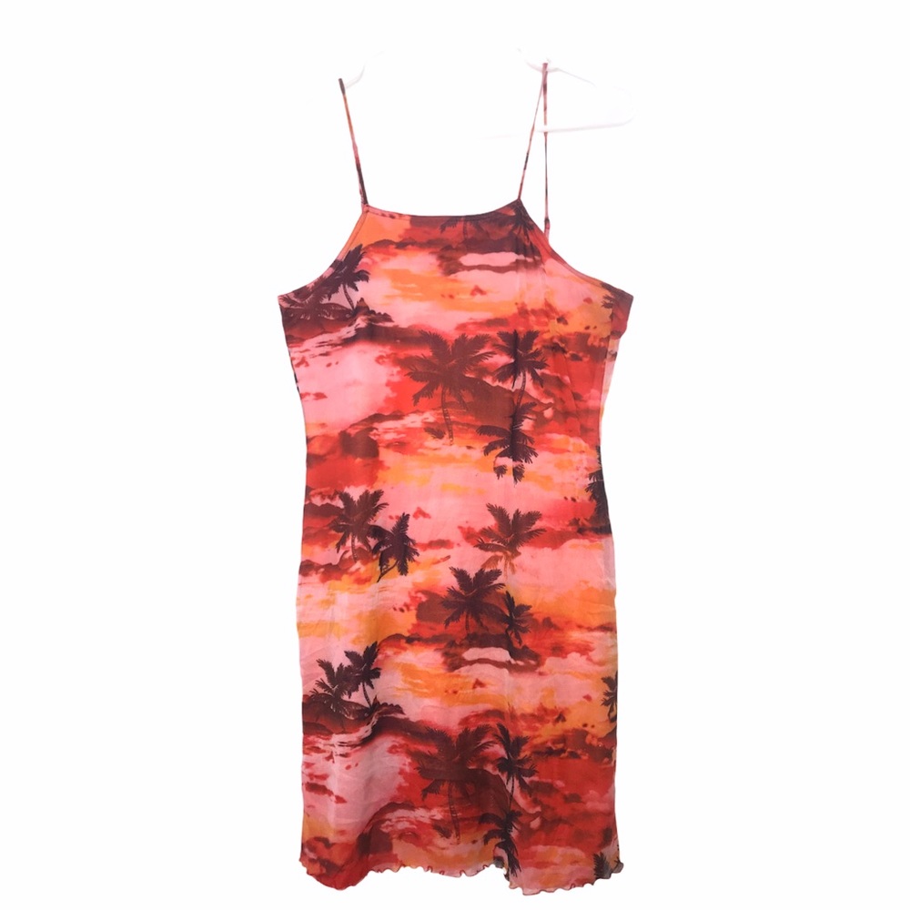 URBAN OUTFITTERS Sunset/Palms Print Dress